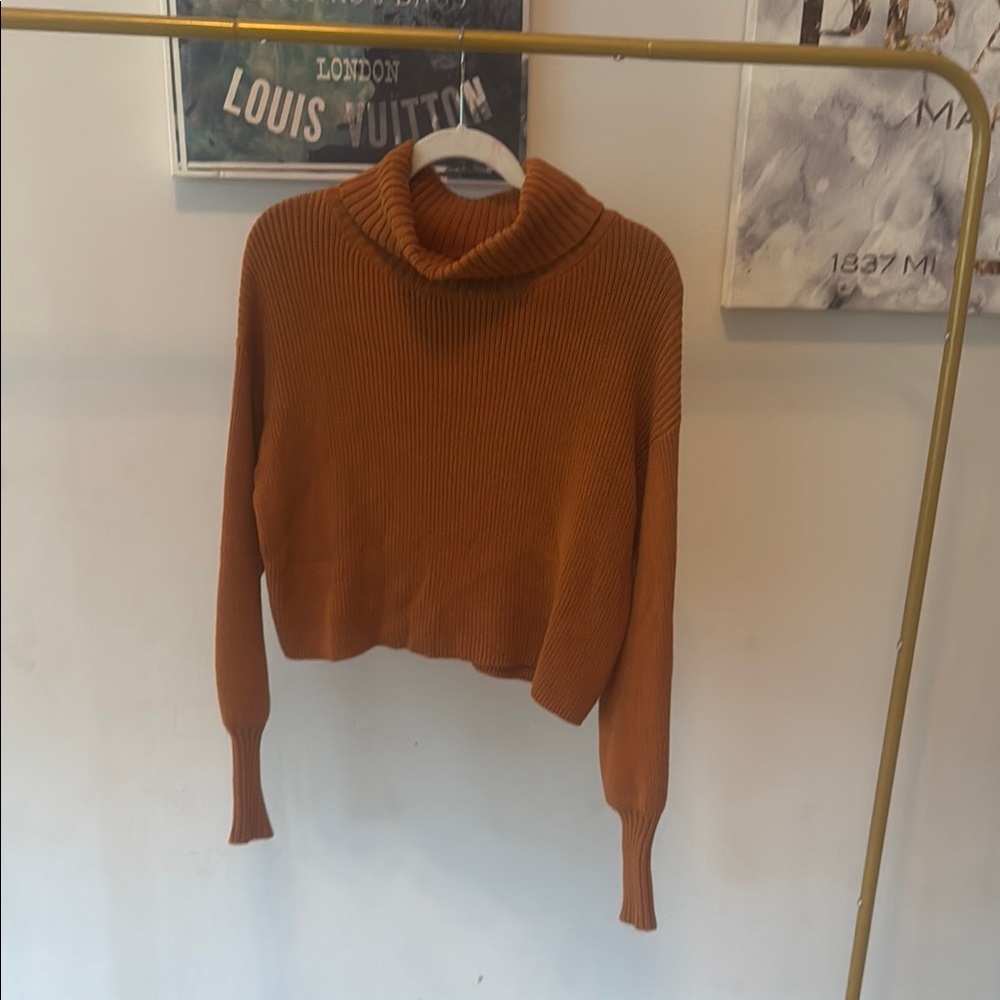 Cozy Brown Turtleneck Sweater